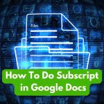 How to do subscript in google docs